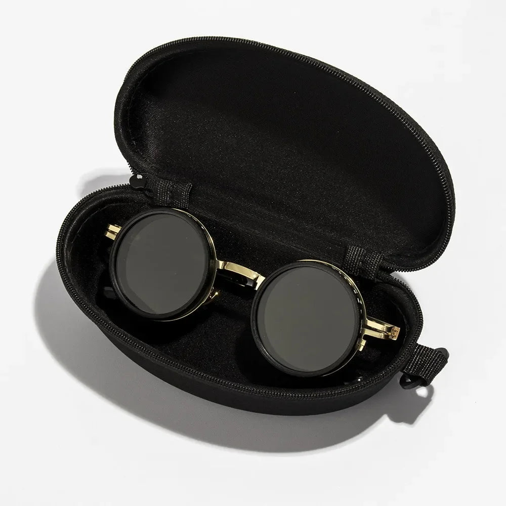 New ND2-400 Adjustable Dimming Glasses 9 Level UV400 Fishing Sunglasses With Glasse Case ND Filter Sun Glasses Driving