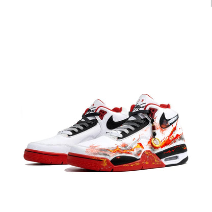 Custom Sneakers Nike Flight Legacy Kaleidoscope Destiny Gradient Dye Mid-Top Retro Basketball Shoes For Men