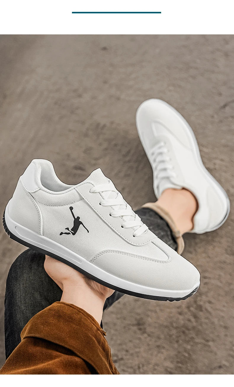 Men's Shoes, Spring and Autumn Trendy Shoes, New Cross-Border Models, White, Black, Red Sneakers, Soft-Soled Breathable Men's Low-Top Versatile Casual Shoes