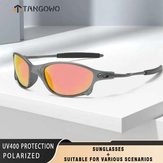 TANGOWO Rectangle Full Rim Frame Sunglasses For Men Y2K Mirror Vintage Classic Taking Photos Sand Sea Drivng UV400 Shade
