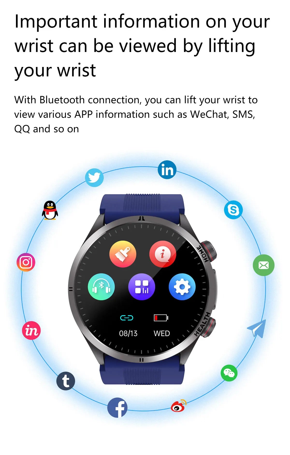 2026New Blood Pressure Air Pump Airbag Accurate Measure Smart Watch Men Micro Physical Examination Health ECG Smartwatch NFC BOX