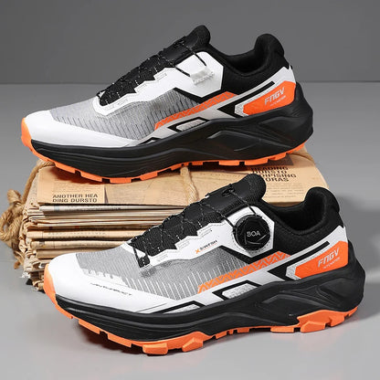 Spring & Summer Men's Running Shoes  Outdoor Hiking,Wear-Resistant Trail Shoes with BOA Closure,Breathable Sports & Casual Style