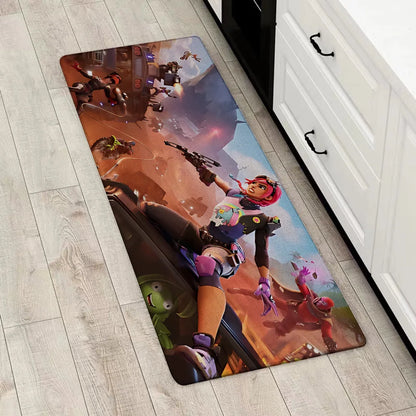 Fortnites Gaming-Eingangstür-Fußmatte, rutschfester Küchenteppich, Teppich für Wohnzimmer, Balkon und Badezimmer, Fußmatte, Bodenmatten, Teppich