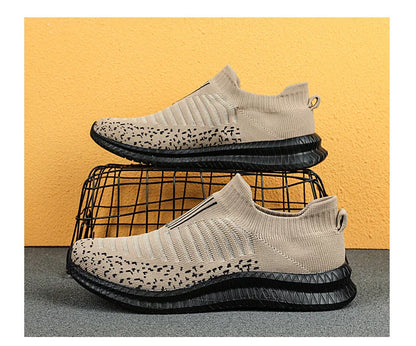 Buty męskie Oddychające męskie trampki Wygodne buty do biegania Tenisowe buty outdoorowe Buty wsuwane do chodzenia Buty do joggingu typu skarpeta