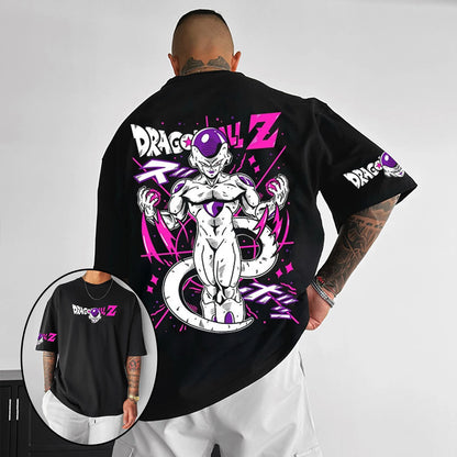 Dragon Ball Z-print T-shirt i bomuld med korte ærmer Son Goku Vegeta til mænd og kvinder Harajuku Y2k Tee vintage sommer-streetwear