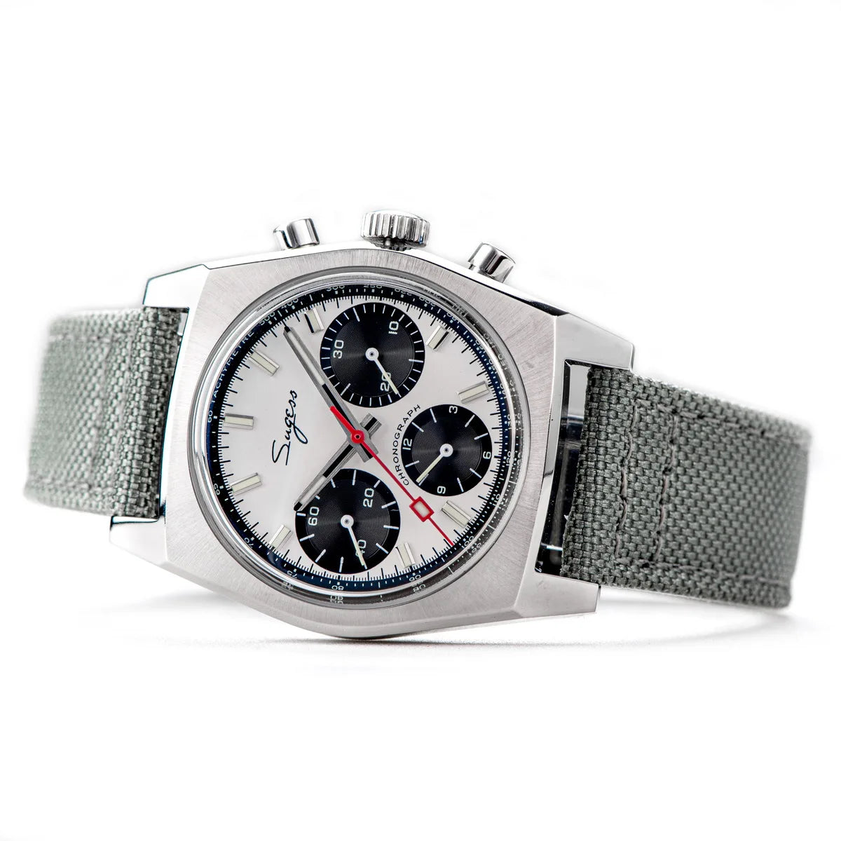 Sugess S419 Series 37mm Original Swanneck Movement Chronograph Master Mens Watch Mechanical Wristwatch Dome Sapphire Crystal New
