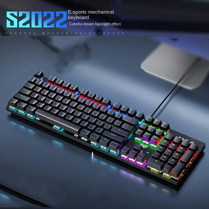 Wired Mechanical keyboard Gamer USB Keyboards gaming Backlit Musical 100% Computer 104 keys keyboard Ergonomic PC keyboard