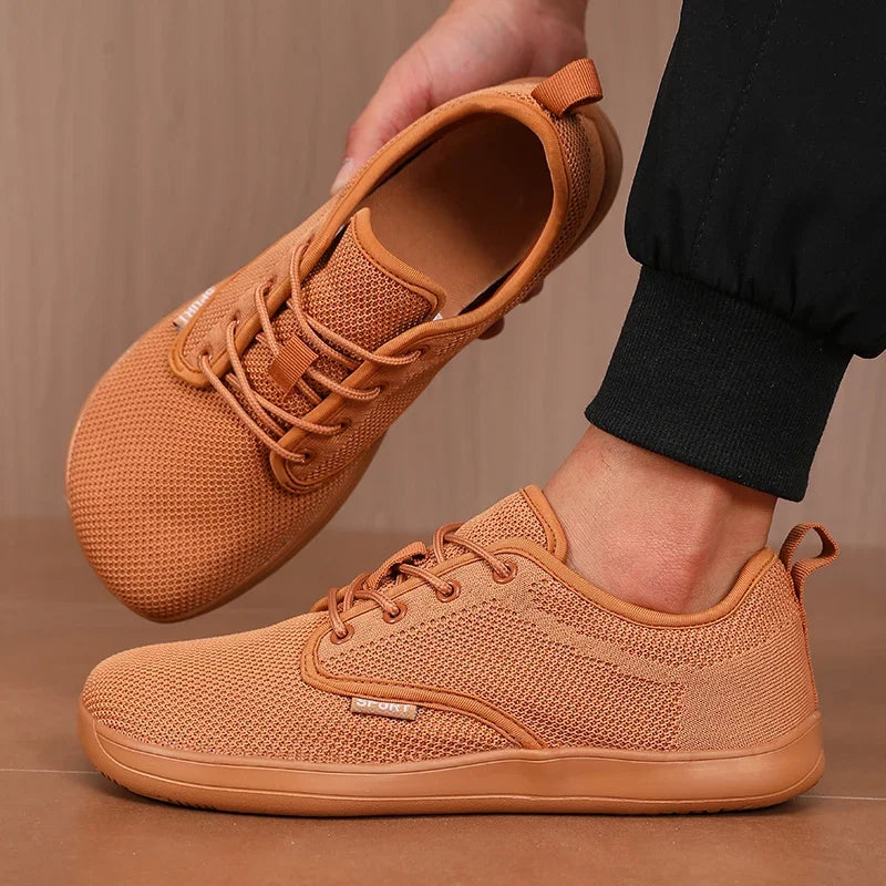 Summer Breathable Women's Flat Shoes Lightweight Mesh Comfortable Walking Shoes Men's Wide Foot Soft Sole Casual Wear Bare Foot