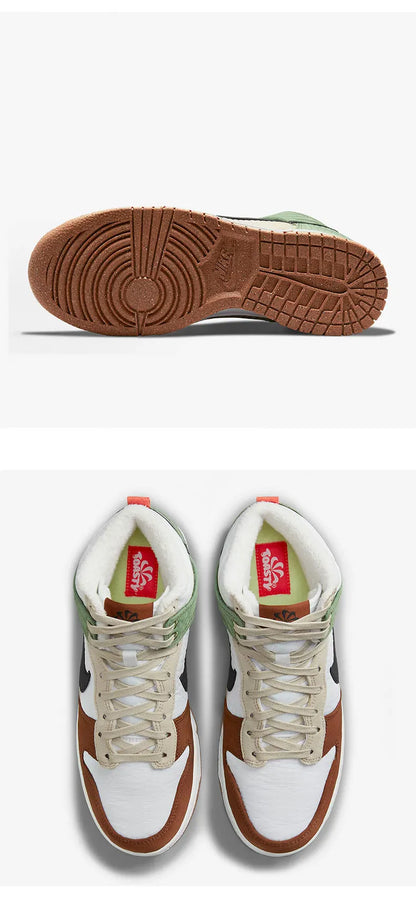 Nike genuínos DUNK HIGH LX NEXT Ténis unissexo com forro em velo DN9909-100