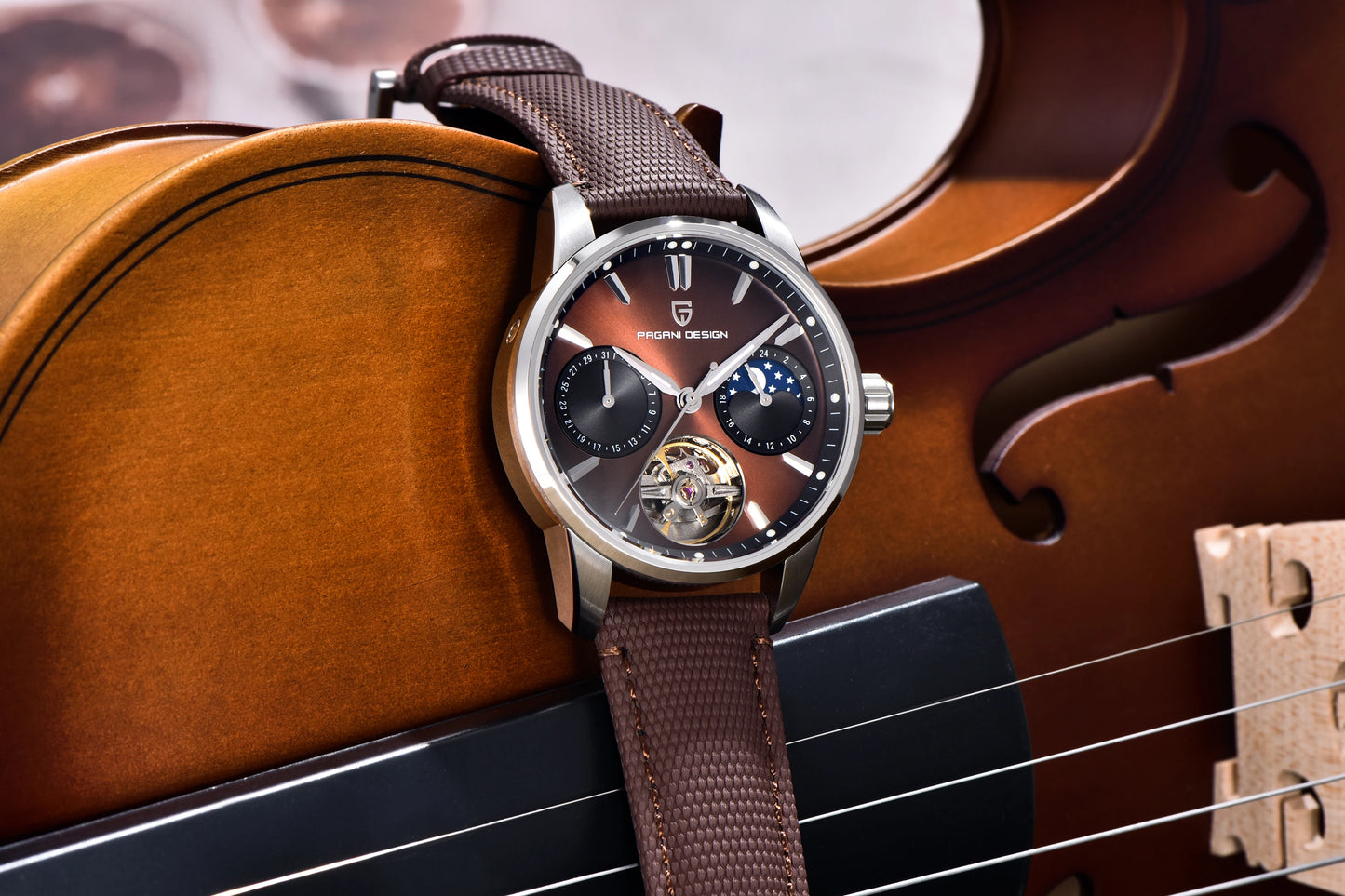 PAGANI DESIGN 2026 Men Mechanical Watch E3255Y 41mm Sapphire Crystal Stainless Steel Calendar Waterproof Reloj Hombre