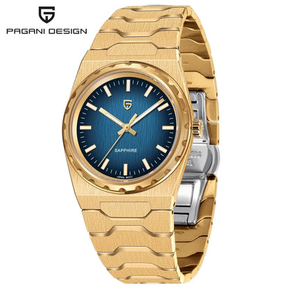 PAGANI DESIGN 2026 New Thin 7mm Fashion Men's Quartz Watch 10Bar Waterproof Stainless Steel Sapphire C3 Upgrade V2 reloj hombre