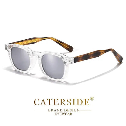 CATERSIDE Fashion Mirror Men Polarized Sunglasses Luxury Core Insert Leg Design Sun Glasses Women Party Outdoor Travel Glasses