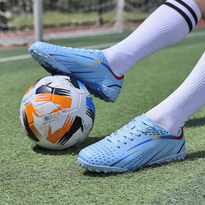 Professional Turf Soccer Shoes Men Cleats Non-Slip Training Football Shoes Boy Artificial Grass Breathable Athletic Soccer Shoes