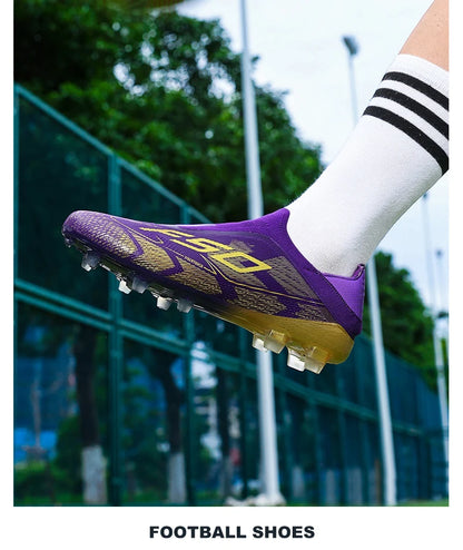 New Men Football Boots Non-Slip Boys Soccer Shoes Grass Cleats High-quality Match Sneakers Hot-selling Outdoor High-top Light