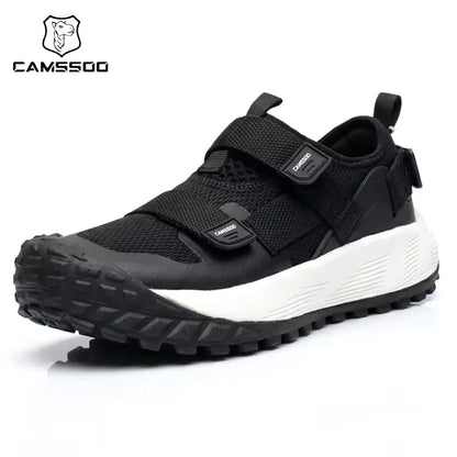 CAMSSOO hiking shoes men summer breathable non-slip running shoes travel outdoor sports cushioning casual boots off-road shoes