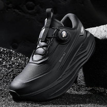 Men's High Platform Running Shoes | Breathable Mesh Athletic Sneakers | Rotating Buckle Quick Wear Casual Walking Shoes
