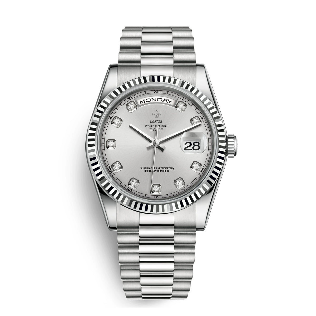 LGXIGE Diamonds Dial Wrist Watch For Men Top Brand Luxury Fashion Men Watch Casual Quartz Wristwatch Waterresistant Male Clock