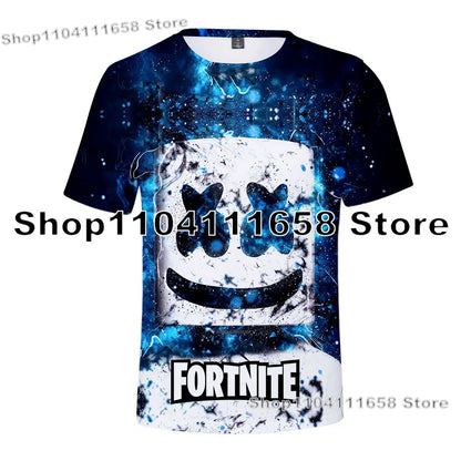 T-shirt Banana Peely para mulher, criança e homem, inspirado em F-Fortnite — T-shirt 3D estampada Battle Royale, top de verão, presente de aniversário