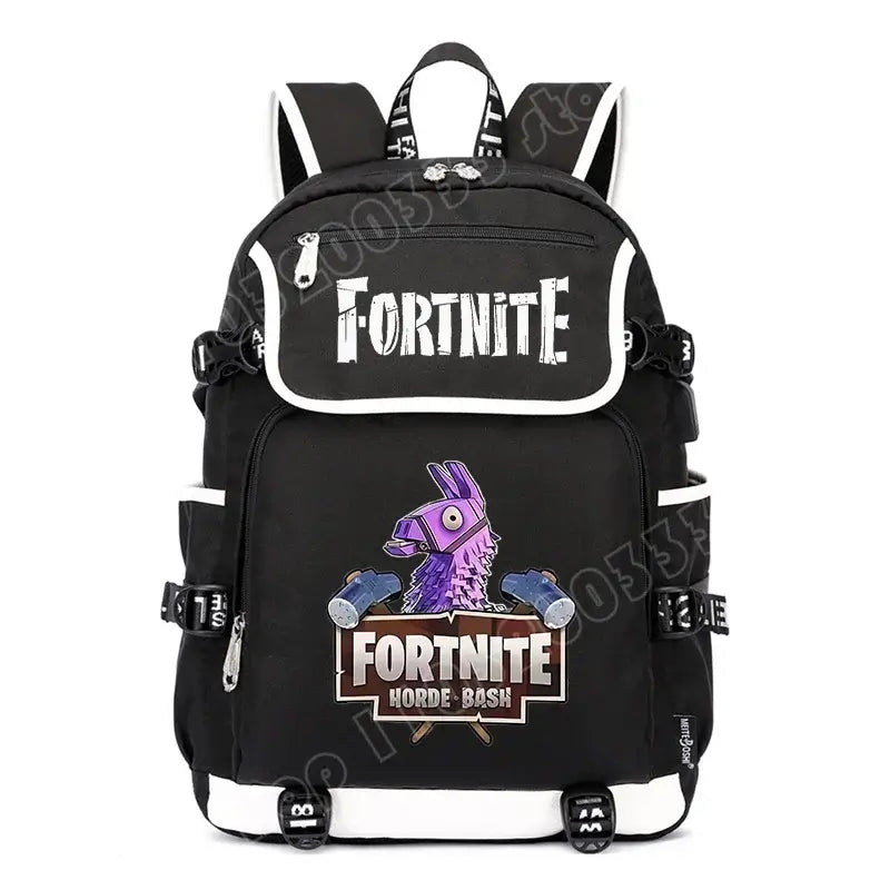 Fortnites Large Capacity Backpack Casual Shoulder Bag with USB Port Unisex Anime Students Schoolbag New Stylish Stationery Gift