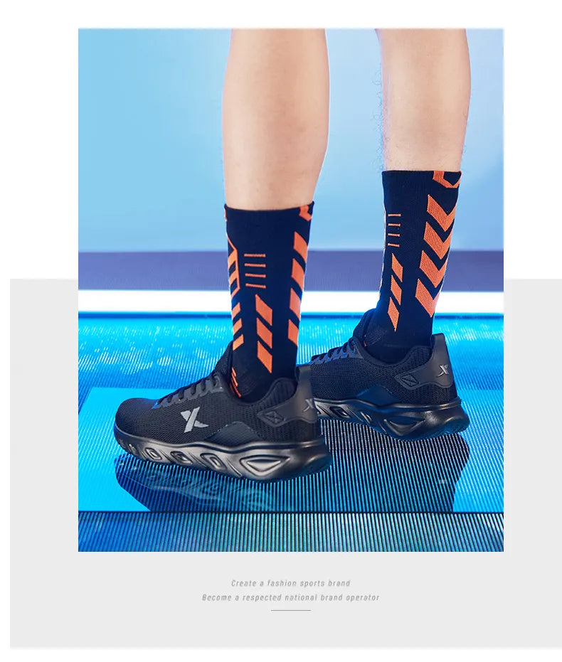 Xtep Running Shoes for Men 2025 Spring Sweat-Absorbing Sports Shoes Wear-Resistant Stability Sporty Sports Sneakers 880119115131