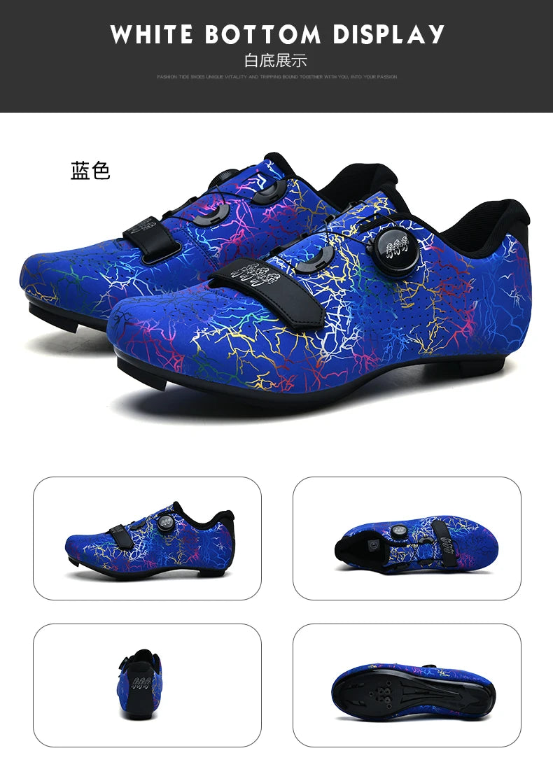 New Cycling Shoes Men Self-Locking Road Cycling Shoes Outdoor Mountain Cycling Sports Shoes Women Indoor Spinning Cycling Shoes