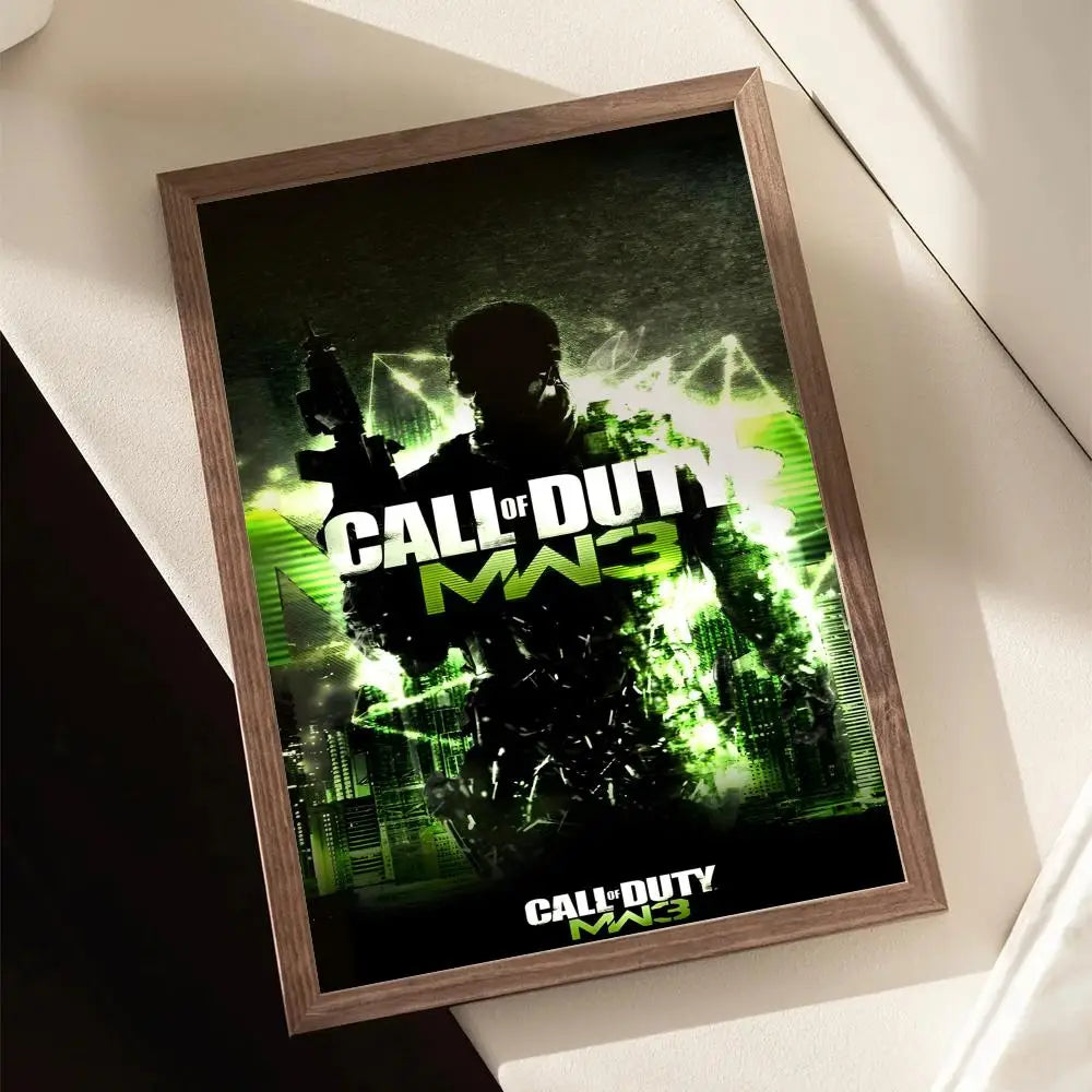 Самозалепващи се стенни стикери Call of D-DUTY с геймърски постер, HD стенен декор за спалня, дневна, домашна декорация и подарък