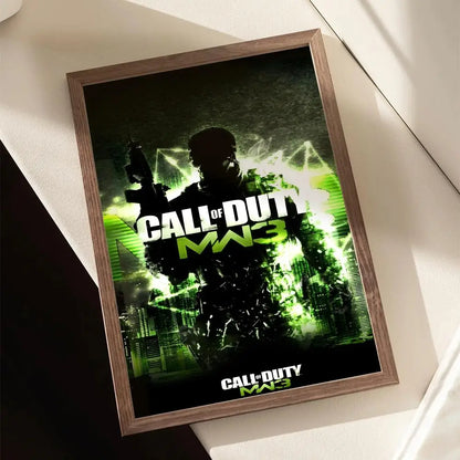 Самозалепващи се стенни стикери Call of D-DUTY с геймърски постер, HD стенен декор за спалня, дневна, домашна декорация и подарък
