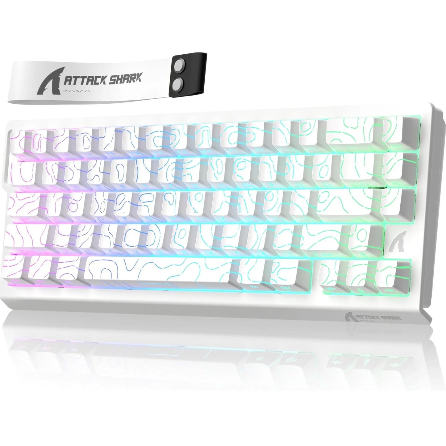 ATTACK SHARK X68 HE 8000Hz Rapid Trigger Keyboard 0.01mm RT Accuracy RGB Wired Gaming Keyboard with Magnetic Switch for PC/Mac