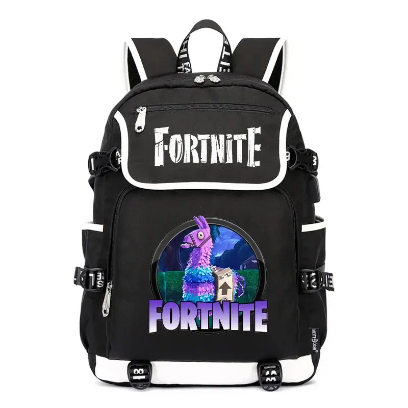 Fortnites Large Capacity Backpack Casual Shoulder Bag with USB Port Unisex Anime Students Schoolbag New Stylish Stationery Gift