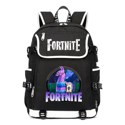Fortnites Large Capacity Backpack Casual Shoulder Bag with USB Port Unisex Anime Students Schoolbag New Stylish Stationery Gift