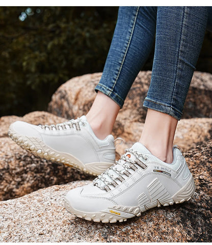 Buty górskie męskie z prawdziwej skóry, sportowe, antypoślizgowe, do wspinaczki i wędrówek, oddychające buty turystyczne