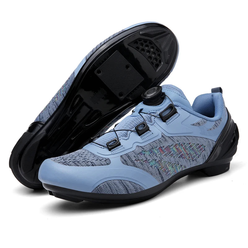 Scarpe da ciclismo MTB uomo donna T03 viola traspiranti, a sgancio rapido, per ciclismo su strada, sport outdoor, racing e allenamento