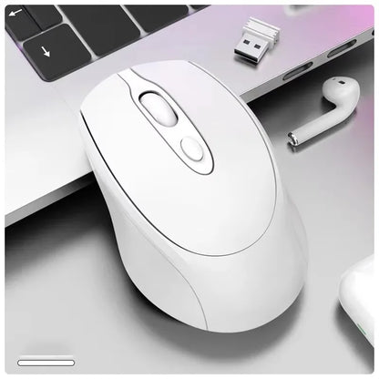 Rato sem fios compatível com Bluetooth 2.4G recarregável, rato de computador USB silencioso para gaming, para PC, portátil, MacBook e tablet