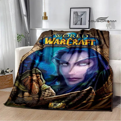 Game World of Warcraft Printed Blanket Kids Warm Flannel Soft and Comfortable Blankets Home travel blanket birthday gift