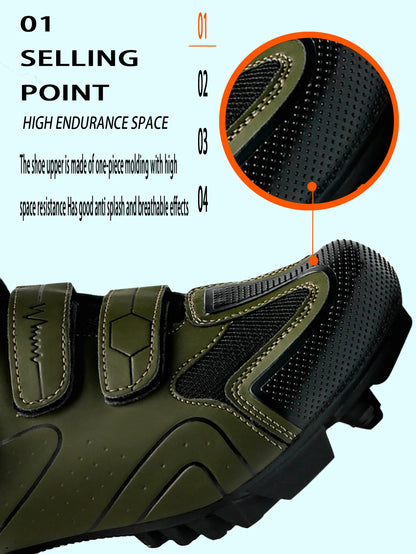 Spring 2025，MTB Cycling Shoes With Clamps For Men,Carbon Sports Shoes, Speed, Mountain Running，Mountain Bike Shoes