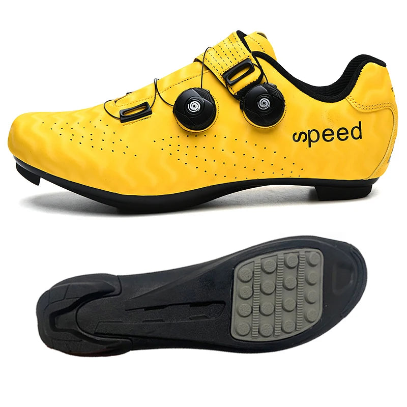 New Cycling Shoes Men's Self-locking Racing Road Cycling Sports Shoes Lockless Training Shoes Women's SPD Cleats Cycling Shoes