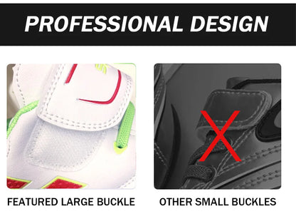 Boys' and Girls' TF Children's Football Shoes Hook and Loop Football Boots No Spikes Lacrosse Beginner Cricket Shoes Baseball Shoes