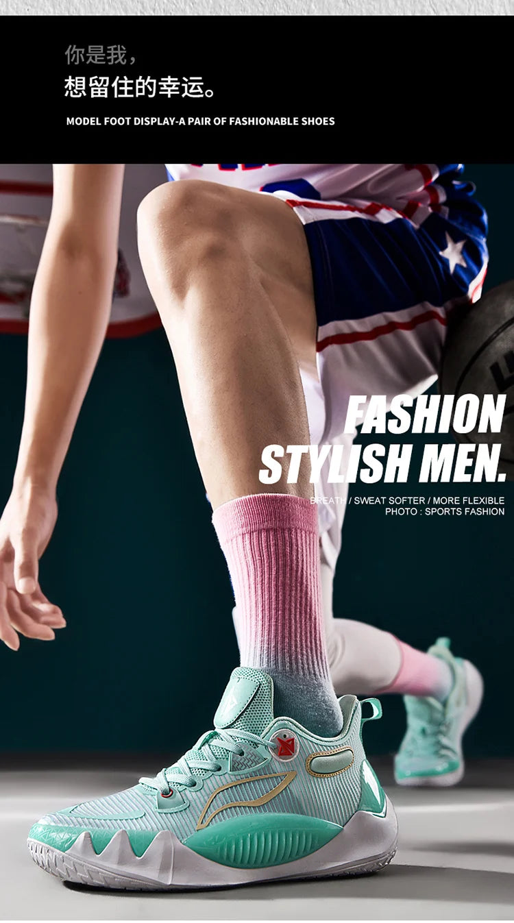 Men's Basketball Shoes Breathable Cushioning Non-Slip Wearable Runing Shoes Gym Training Athletic Basketball Sneakers for Men