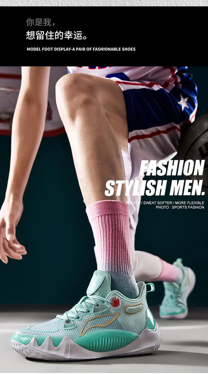 Men's Basketball Shoes Breathable Cushioning Non-Slip Wearable Runing Shoes Gym Training Athletic Basketball Sneakers for Men