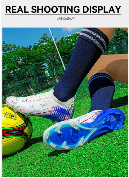 New Men's Football Boots Wholesale Cleats Non-Slip Sneakers Training Soccer Shoes Top Quality FG Drop Shipping Unisex Adult