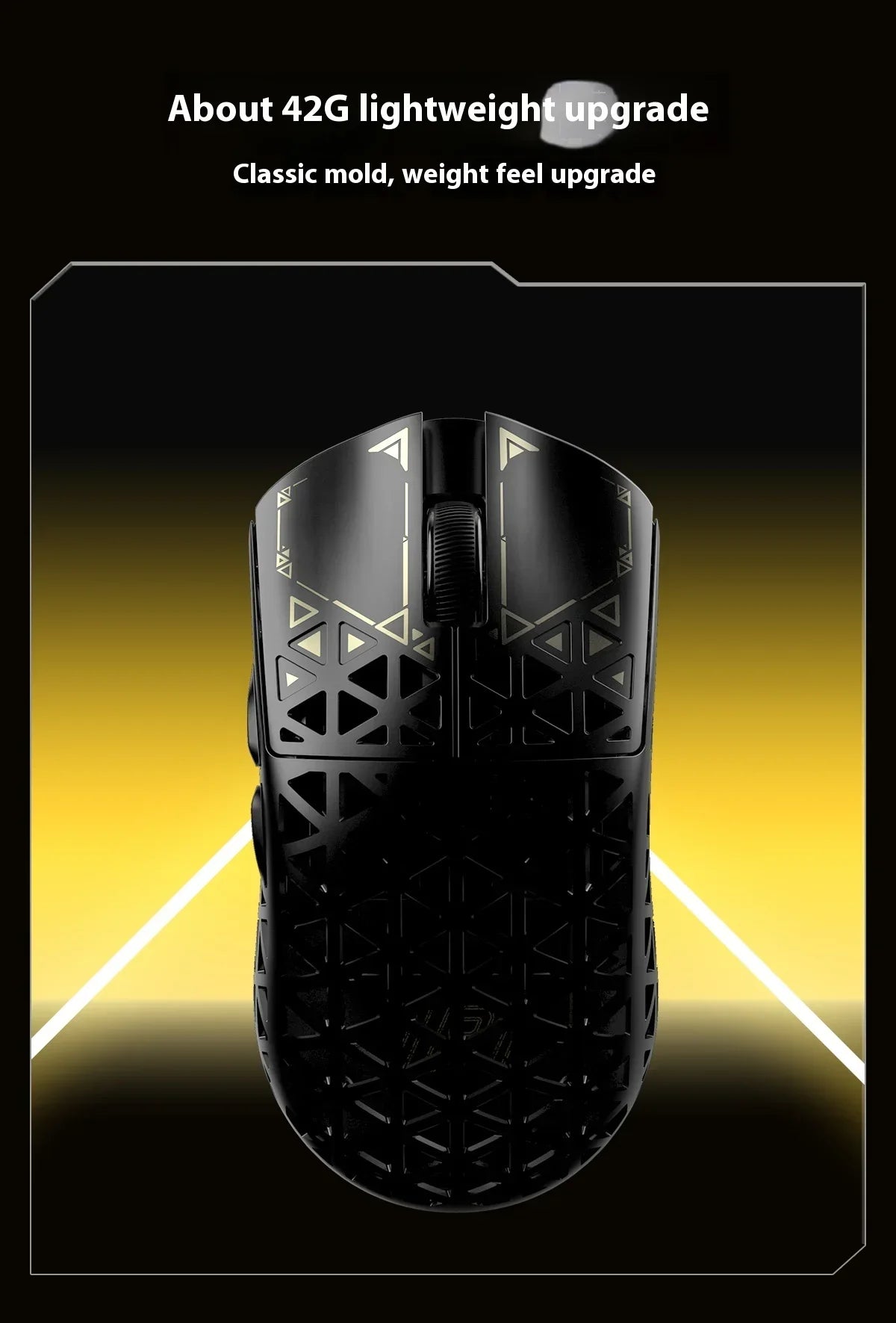 IPI Piao Float Wireless 8K Gaming Mouse, Tri-Mode Bluetooth Lightweight Carbon Fiber Mouse with PixArt 3395 Sensor for Esports & PC Gaming
