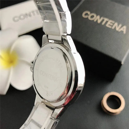 New Brand Luxury Stainless Steel Men and Women Luxury Atmosphere Quartz Watches Fashion Blue Balloon Women Date Watch Suit