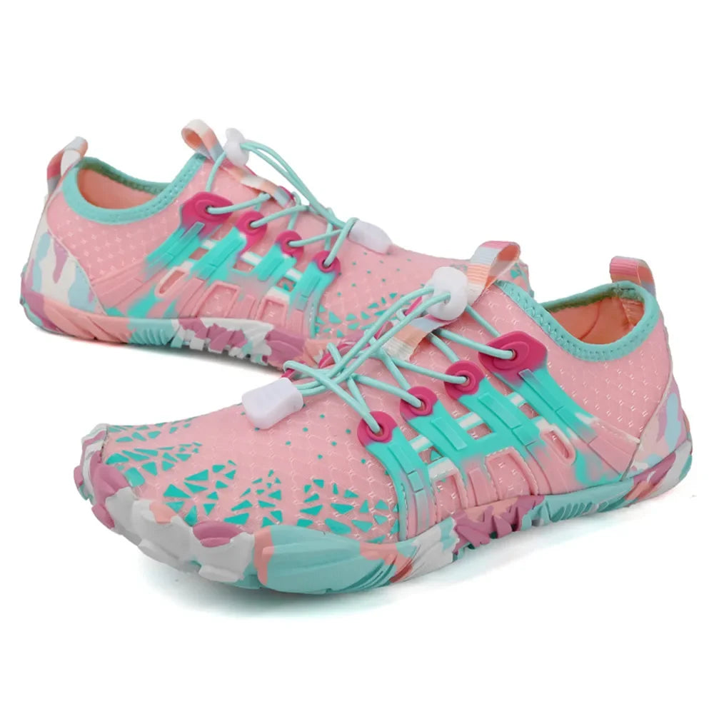 Men Women Water shoes Upstream Wading Swimming Barefoot Five Fingers Aqua Shoes Colorful Beach Seaside Light Unisex Sneakers New