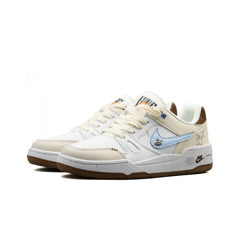 Custom Sneakers Nike Full Force Sneakers | Fresh Travel Style | Comfy Versatile Low-Top Skate Shoes for Men