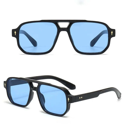 Retro Double Beam Sunnies HD Leopard Print Eyewear Unisex Polarized Sunglasses Waterproof Lightweight Anti-UV Glasses Outdoor
