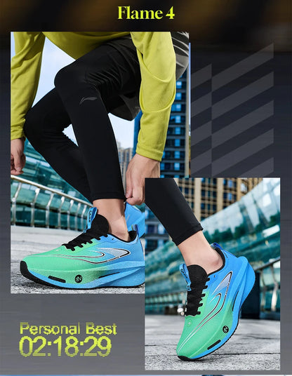 Carbon Plate Sports Running Shoes Marathon Men Breathable Lightweight Women's Comfortable Athletic Nonskid Chunta Sneakers