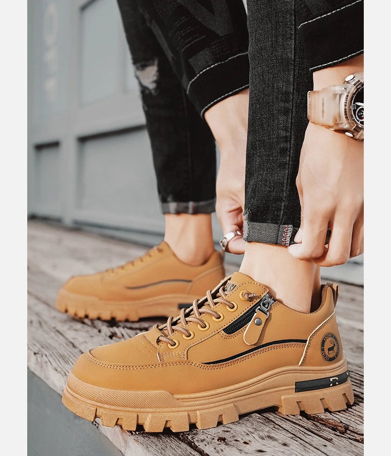 Men's Casual Sports Outdoor Hiking Trendy Fashion Comfortable Thick-Soled Street Board Shoes