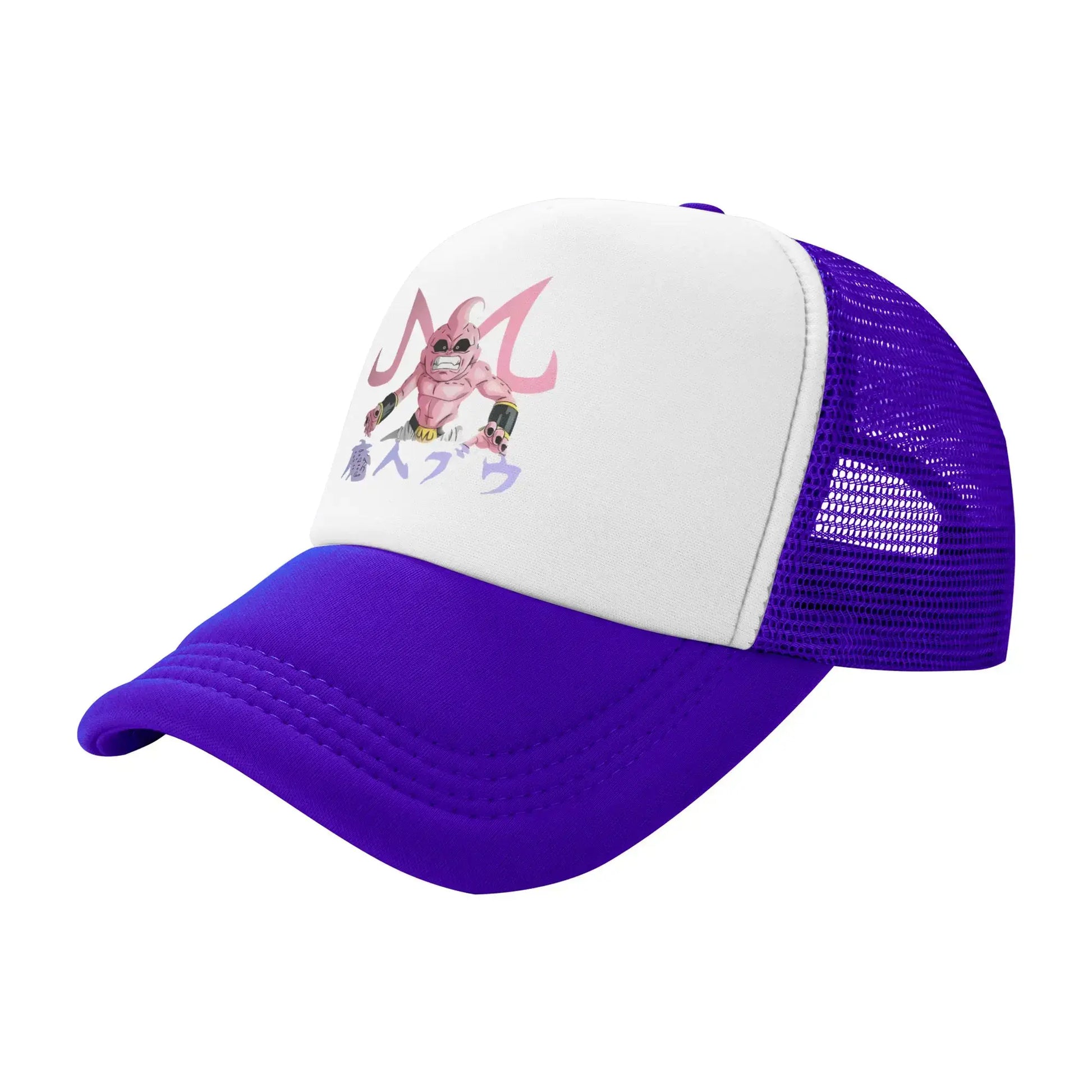 Dragon Ball Kid Buu Trucker Cap Unisex Hats Sun Caps Trucker Cap Adjustable Polyester Mesh Baseball Cap Summer, Produit gaming premium Fraquane