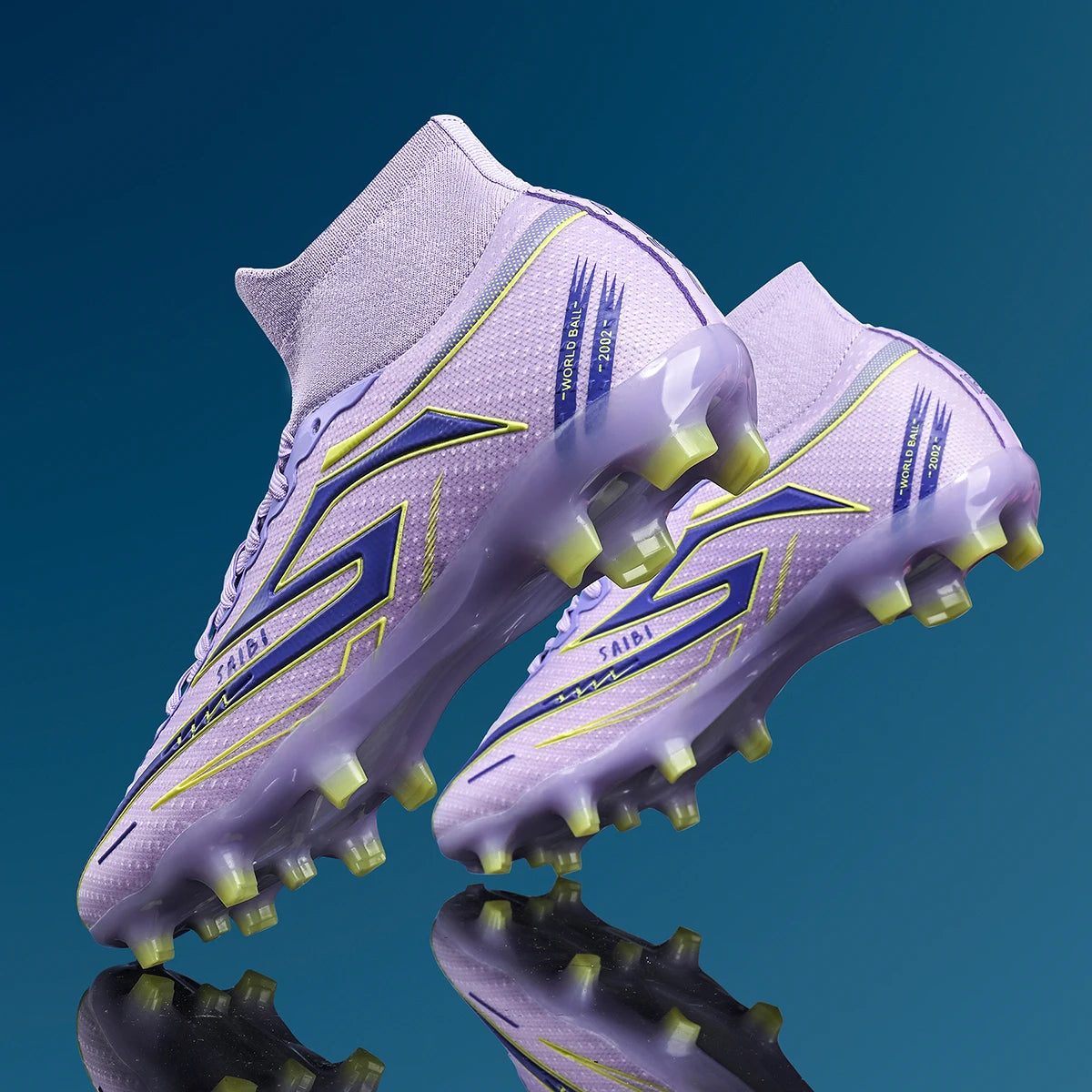 AG/FG Long Studs Soccer Shoes，PU Fabric Mixed Upper，TPU Sole Wear Resistant Anti Slip，Men Women Kids Youth Outdoor Sports