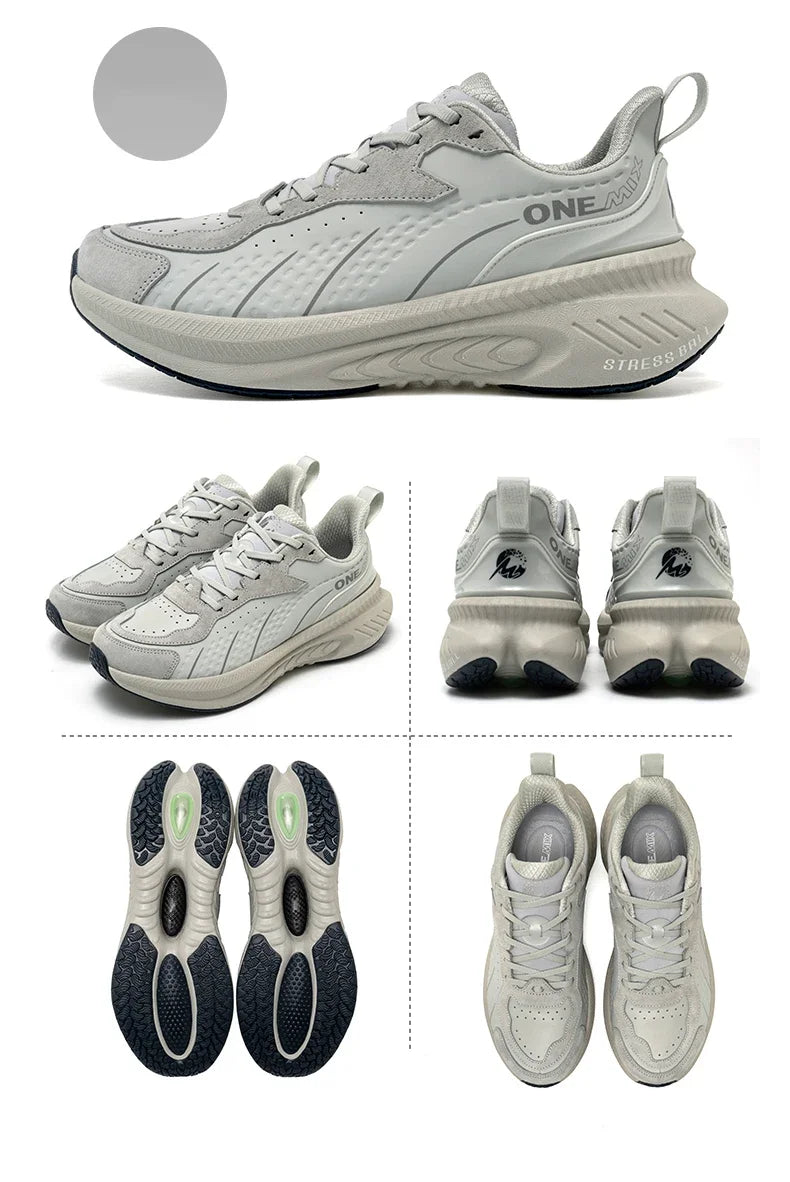 ONEMIX 2025 Winter Training Running Shoes for Men Sport Shoes Leather Warm Wear-Resistant Female Jogging Shoes Walking Sneakers